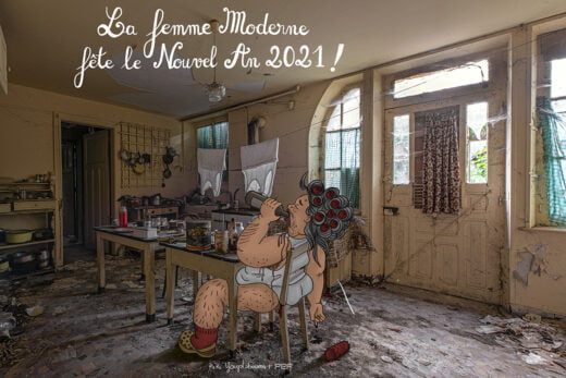 La femme moderne fête le Nouvel An 2021